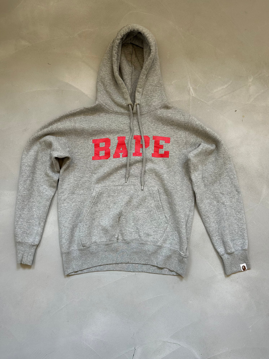 Bape red logo hoodie