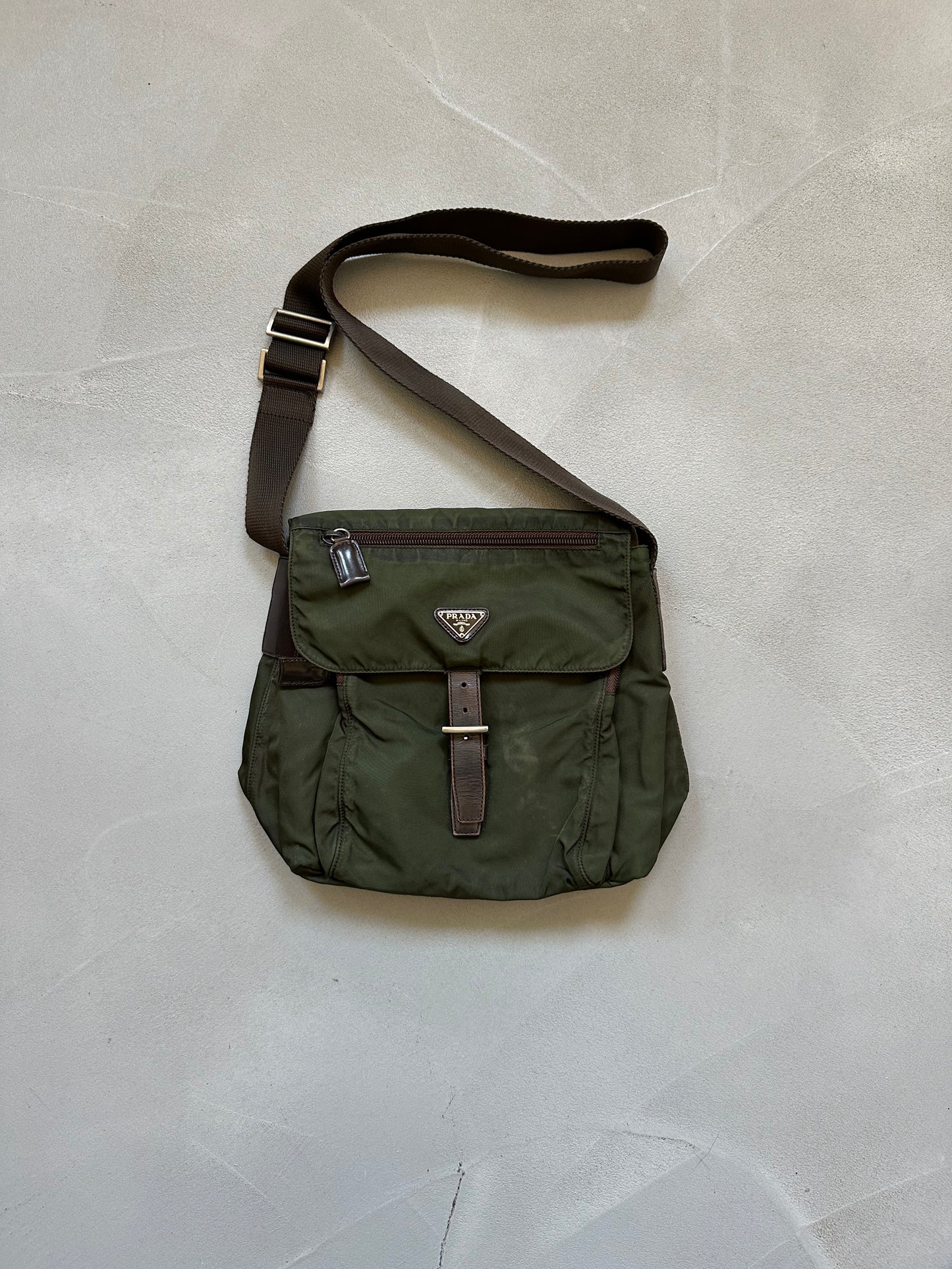 Prada mini massenger olive
