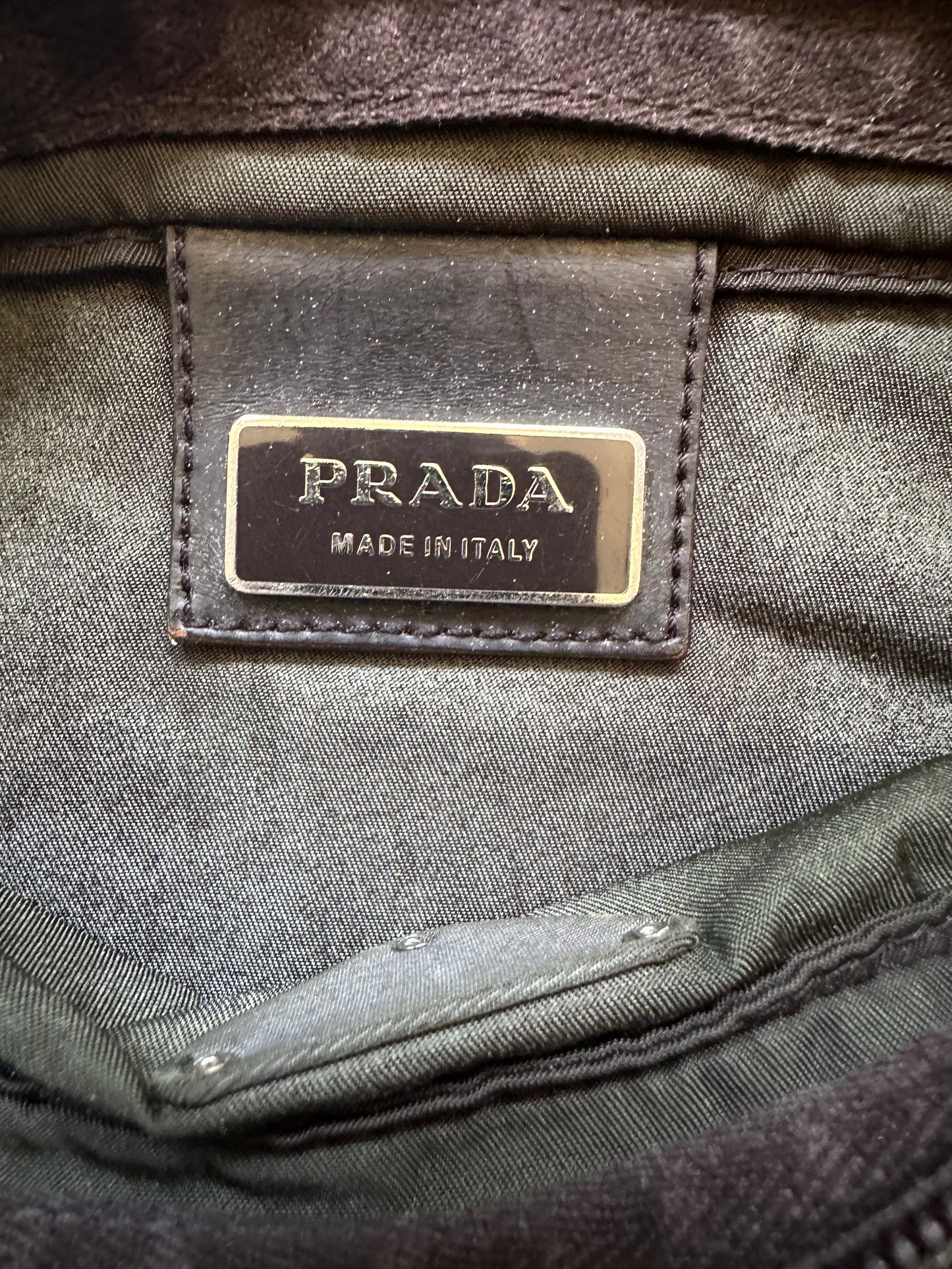 Prada shoulderbag olive