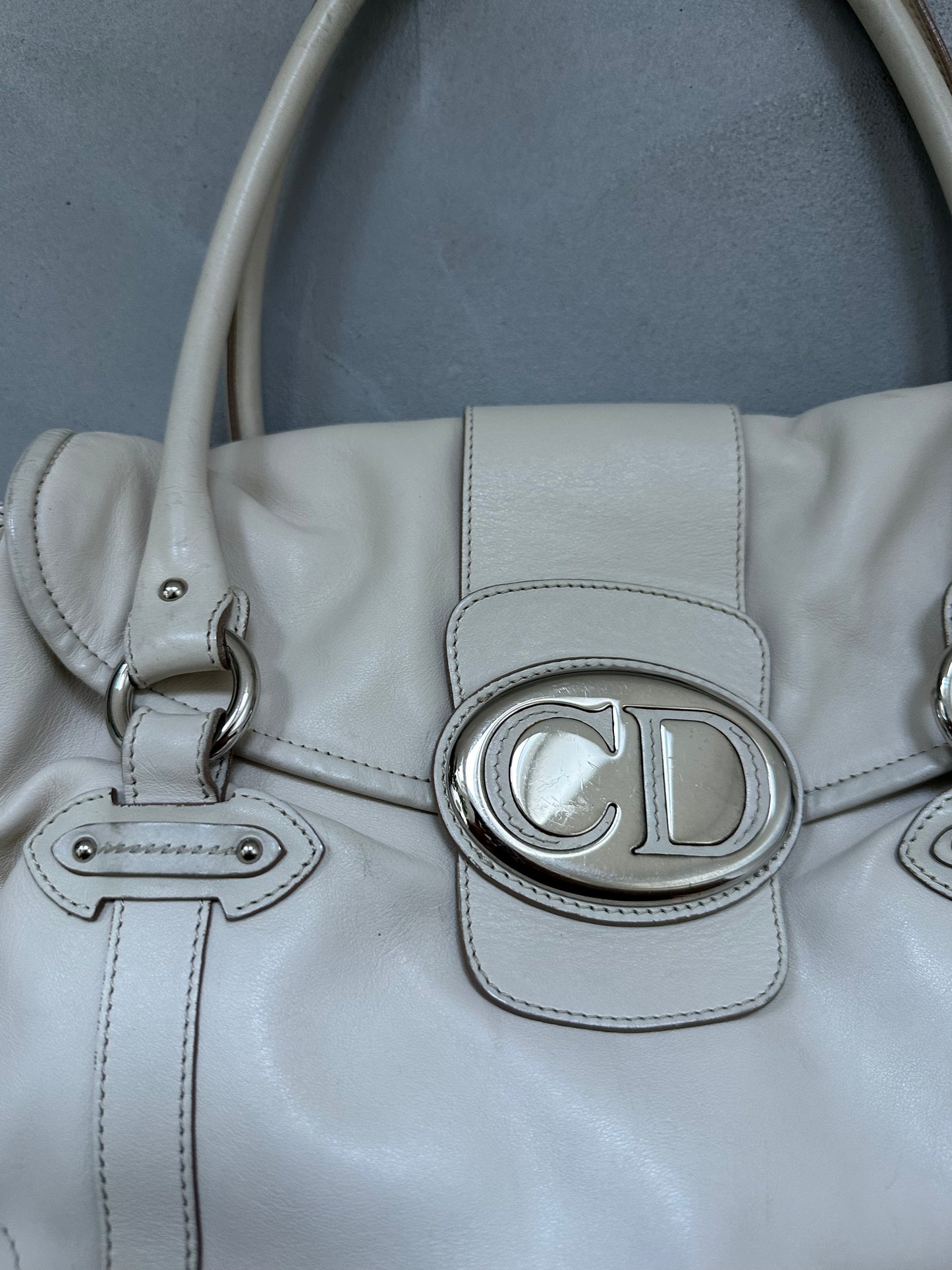 Chirstian Dior bag cream white