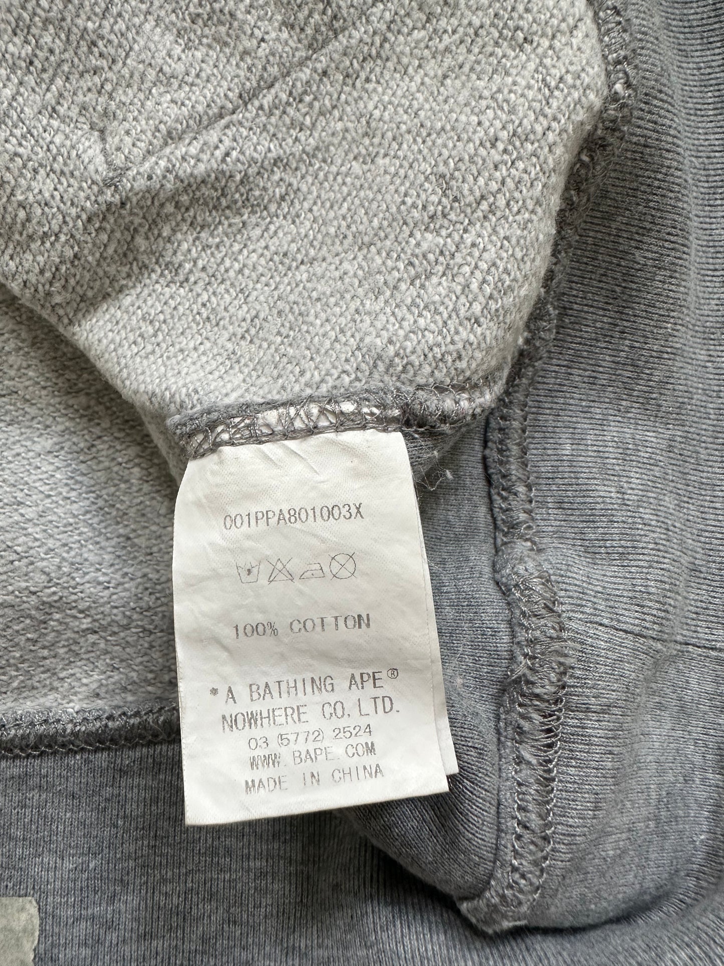 Bathing Ape hoodie grey