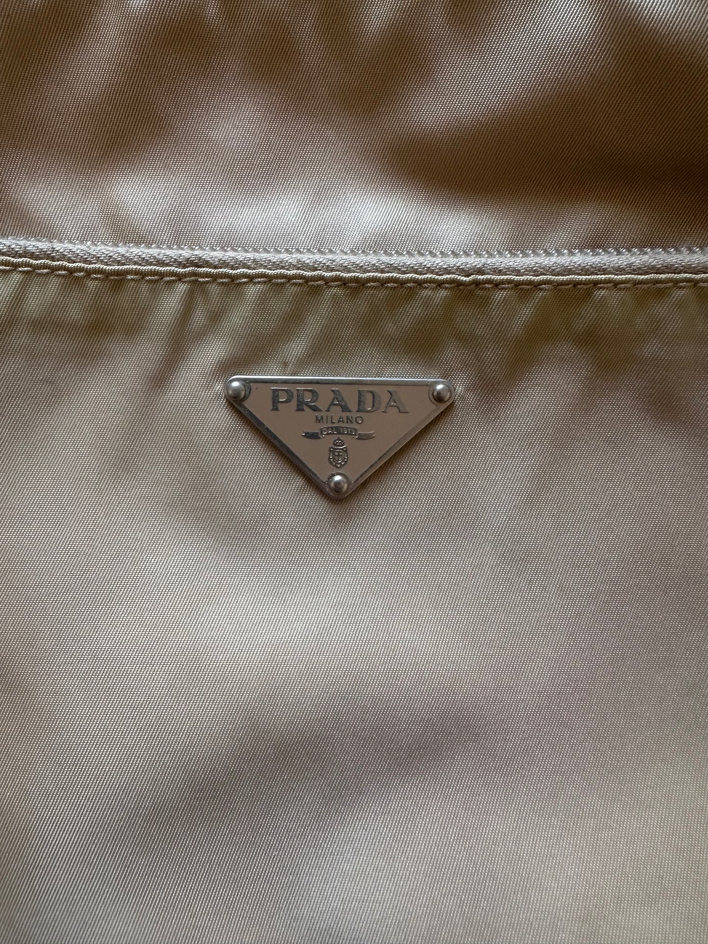 Prada shoulderbag big beige