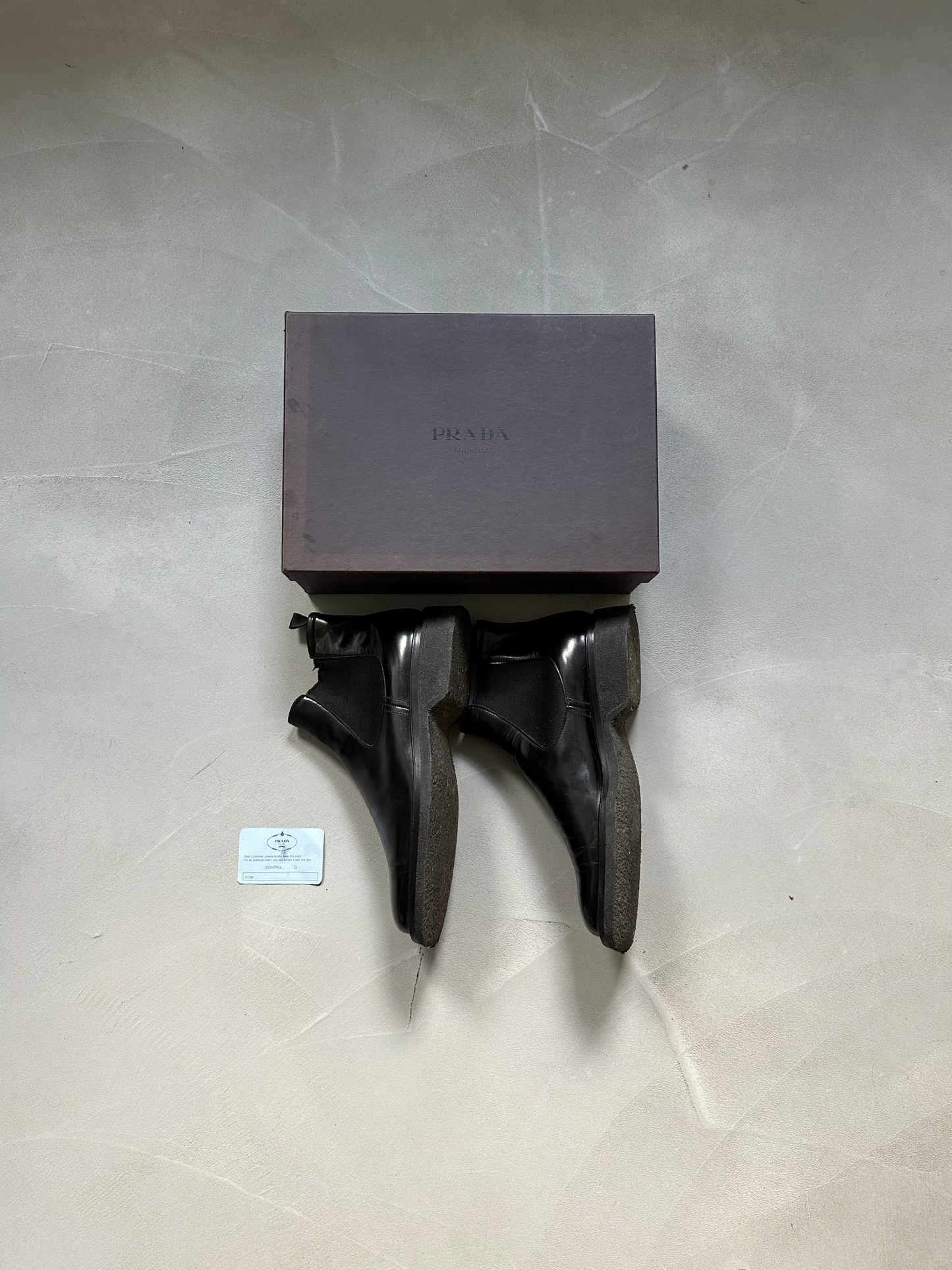 Prada chelsea boots black